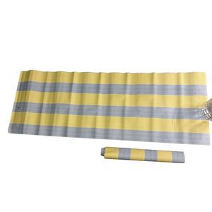 Striped Wallpaper Scraps Beautiful Wall Covering Yellow Blue 4 Piece 21" Wide